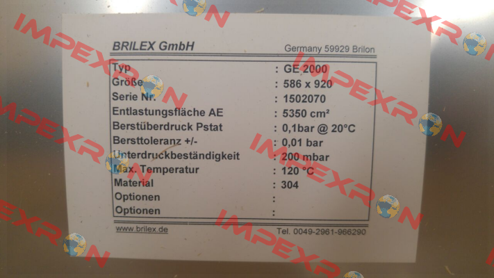 1005-9309-00 / GE/586X920 Brilex